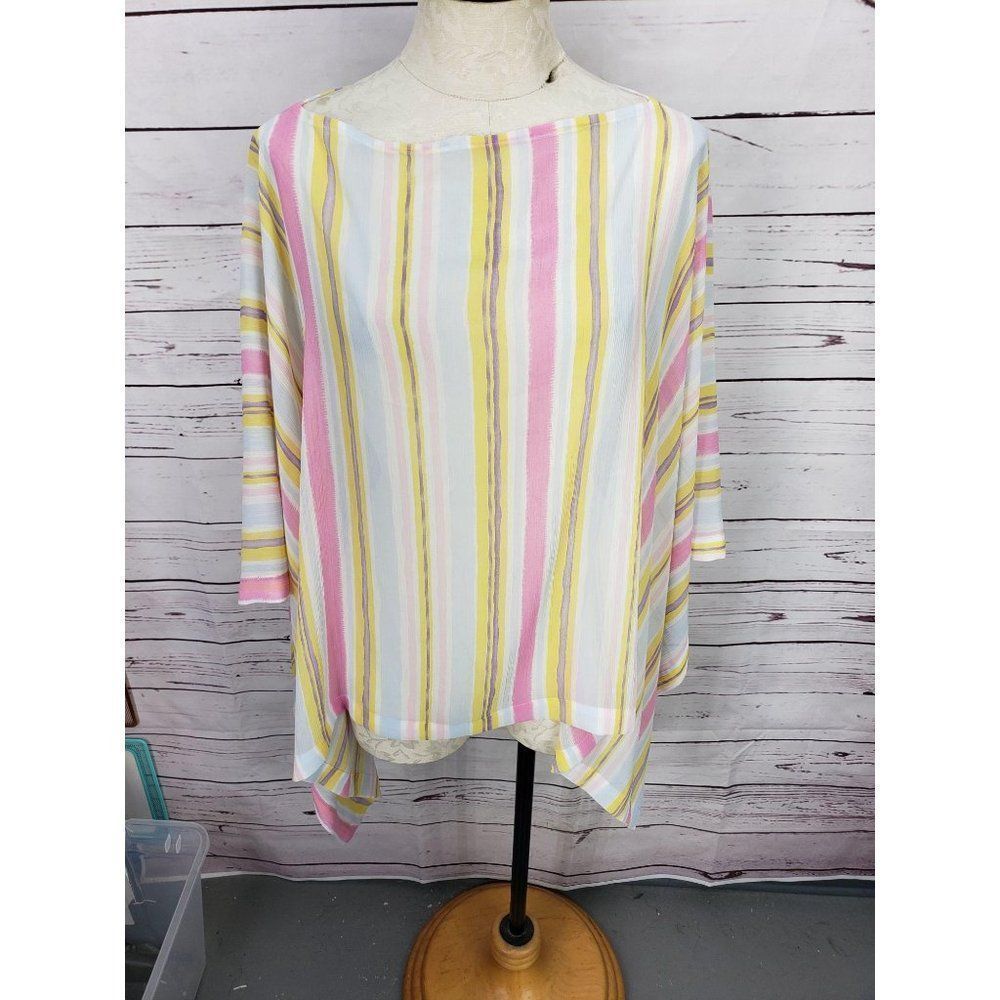 First Issue Liz Claiborne Striped‎ Cover up